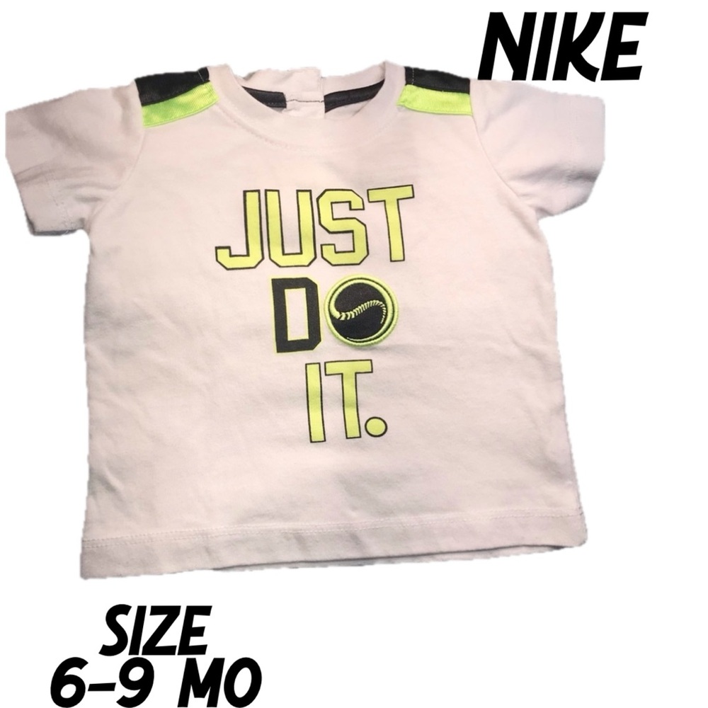 3/$30  NIKE BABY T-SHIRT “JUST DO IT”SIZE 6-9 M